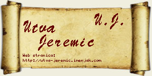Utva Jeremić vizit kartica